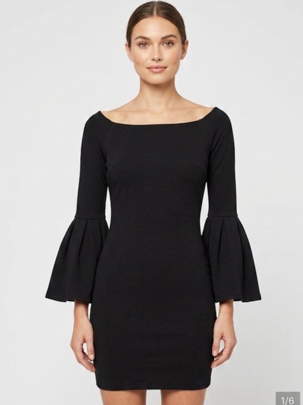 Gianni Bini Black Mini Dress with Bell Sleeves